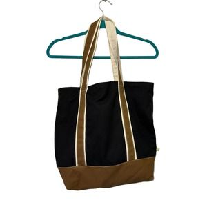 Summersvlt Black & Brown Canvas Tote Bag